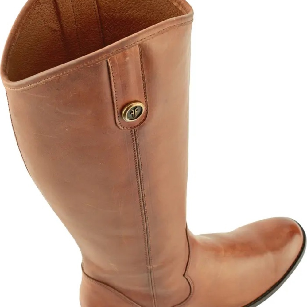 Classic Tall Brown Leather Riding Boot - Picture 7 of 8
